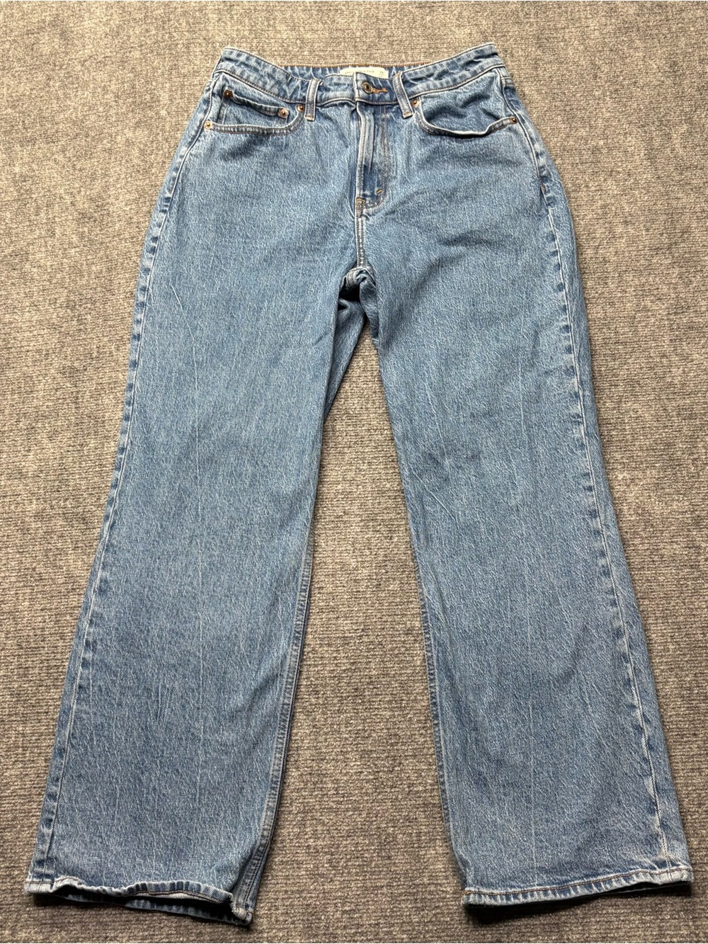 Abercrombie Fitch Jeans Womens 28 Short Blue 90's Relaxed High Rise Curve Love